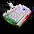 thumbnail image 4 of Clavier d'Ordinateur Portable USB Clavier de Jeu Rétroéclairé LED Clavier Mécanique Clavier d'Ordinateur Portable Clavier Mécanique avec Support de Téléphone, 4 of 9