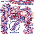 thumbnail image 2 of 4th of July Garland Decorations, 39ft Glitter Tinsel Patriotic Decor for Tree Car Golf Cart Parade Float Bike Party Table Yard Door Boat Indoor Outdoor Holiday Home, 2 of 4