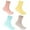 Pink / Light Blue / Purple / Yellow, variant on Chirpy Socks Women's Fuzzy Warm Feather Soft Socks - Assortment 4B - 4prs