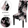 thumbnail image 5 of Dining Chair Covers Set of 6 Parson Chair Slipcovers Chair Protectors Covers Dining Pink Flowers and Leaves Watercolor Floral Rose, 5 of 5