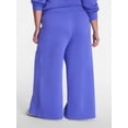 thumbnail image 3 of Terra & Sky Women's Plus Fleece Wide Leg Sweatpants, Sizes 0X-5X, 3 of 5