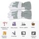 thumbnail image 4 of Guantes Mecánicos, Forro De Algodón Multifuncional Suave, Guantes De Trabajo Ligeros, Superficie De PU, Ajuste Unisex Para Manipulación De Soldadura, 4 of 7