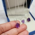 thumbnail image 5 of Raw Amethyst Pendant, 925 Sterling Silver Crystal Necklace, Natural Amethyst Jewelry, Empath Protection Necklace, 6th Anniversary Gifts, 5 of 7