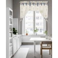 thumbnail image 4 of Beige Blue Christmas Kitchen Curtains Swag Valance for Windows/Bathroom/Cafe, Xmas Tree Elk Winter Snowflake Rod Pocket Drape Panel Swag Curtains Valance for Bedroom/Living Room 56"x36", 4 of 6
