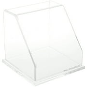 Plymor Clear Acrylic Slanted Front Display Case with Base, 6" x 6" x 6"