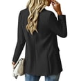 thumbnail image 4 of 2026 Summer Women's Casual Blazer Jacket - Lightweight Fully Lined Classy Work Office Button Suit with Pockets Black XL, 4 of 6
