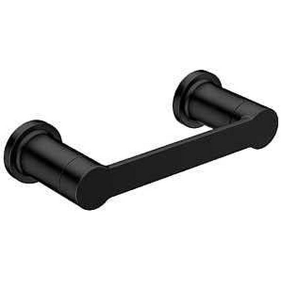 Moen Toilet Paper Holder Rinza Modern - Matte Black Pivot Arm - Matte Black
