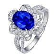 thumbnail image 3 of Anillo de diamante rojo y verde Con forma de huevo de paloma shaofei modelo 12034 azul, 3 of 3