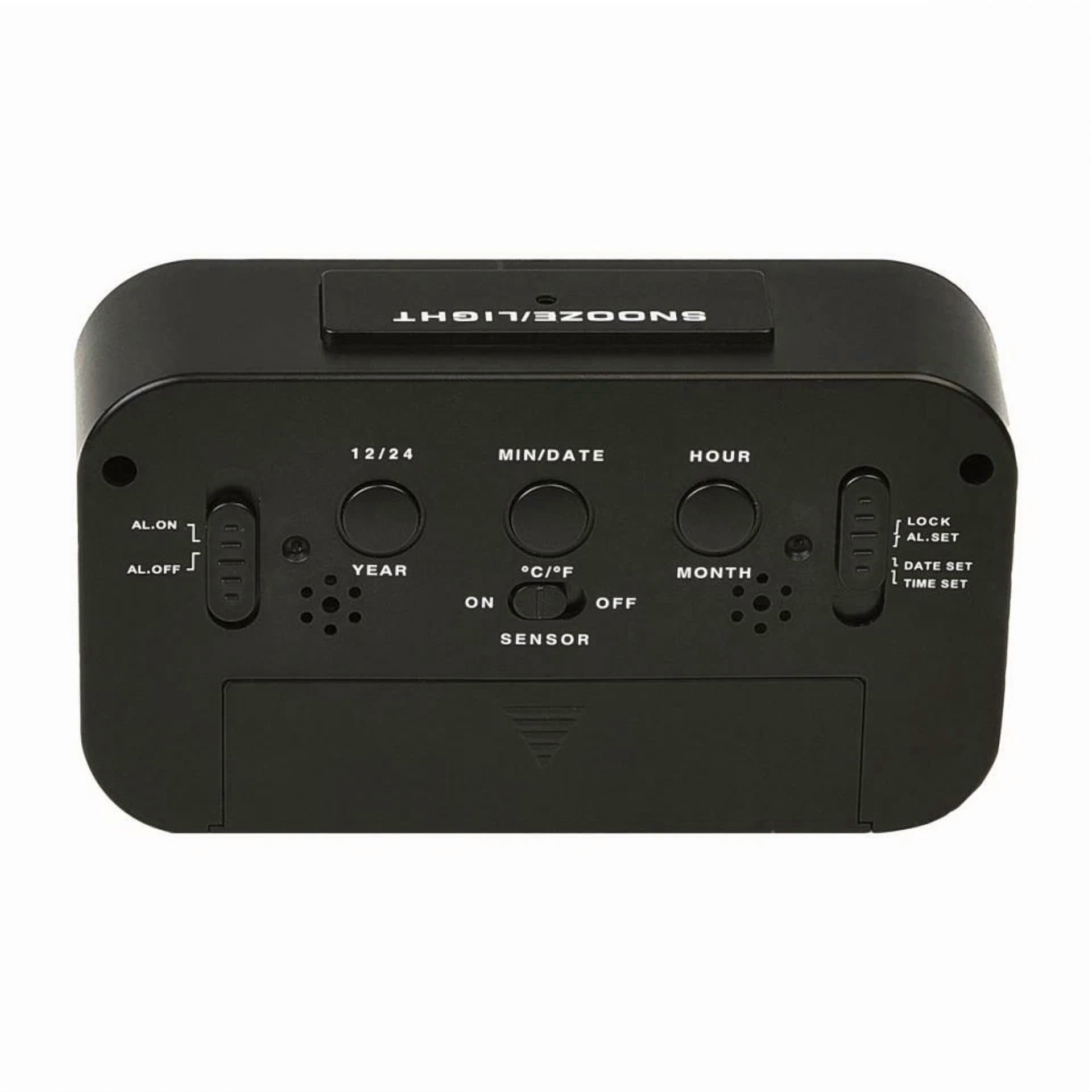 CIRCLE- Desk Digital Time Calendar Weather Snooze Alarm Clock Led Backlight Temperature