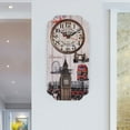 thumbnail image 3 of Bar Decoration Clock, Decorative Wall Clock, Rectangular European Retro Wall Clock, Durable For Office Home, 3 of 8