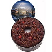 Jane Parker Fruitcake Dark Fruit Cake 3 Pound (48 Ounce) Ring in a Collectible Holiday Tin