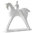 thumbnail image 3 of Escultura abstracta de caballo, adorno de escritorio, arte, artesanía, creativo, decorativo. Blanco, 3 of 9