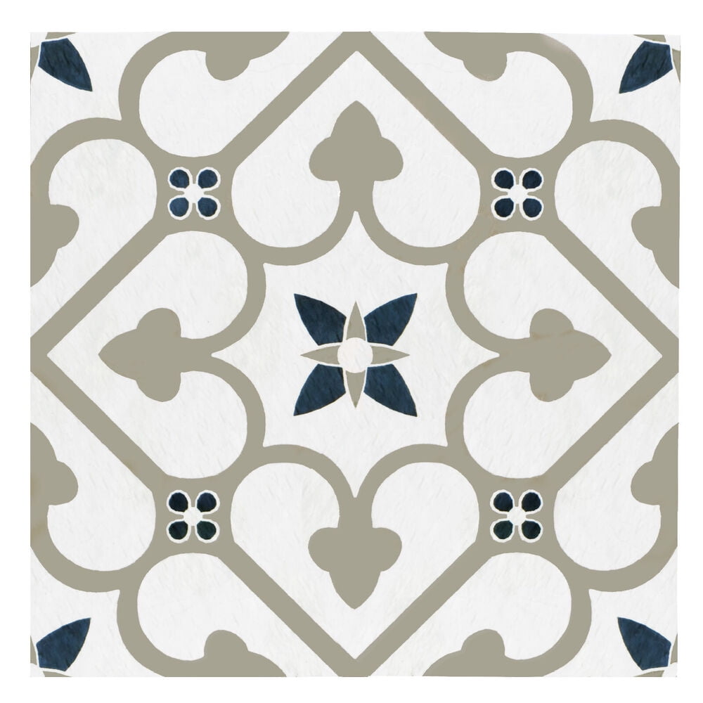 Multi Clover 12”x12” Peel ‘N’ Stick Self Adhesive Vinyl Floor Tiles for Bathroom