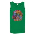 thumbnail image 3 of Colorful Neon Gorilla | Dean Russo Art Animal Lover Mens Tank Top, Kelly, Medium, 3 of 6
