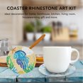 thumbnail image 3 of Coaster Rhinestone Art Kit, Eco Friendly Rich Colors 8 Pieces Rhinestone Painting Coasters  For DIY Craft, 3 of 8