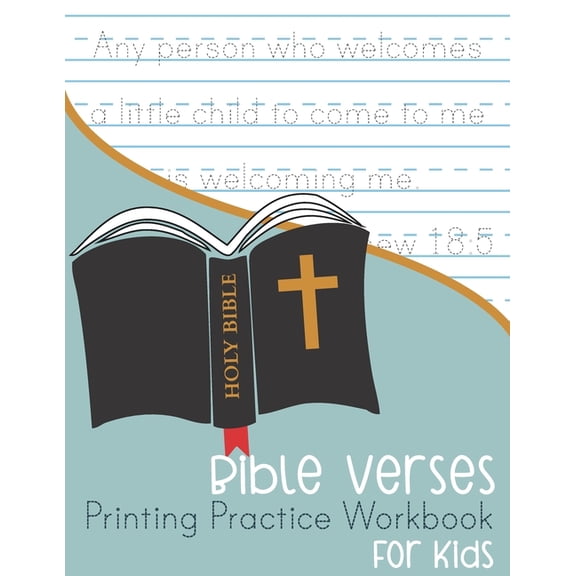 Bible Verses Printing Practice Workbook: for Kids, (Paperback)