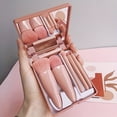 thumbnail image 2 of 5Pcs Portable Makeup Brush Set With Mirror -  Foldable Travel Kit ，Mini Makeup Brush Set Travel Makeup Brush Set,Pink, 2 of 6
