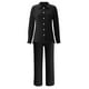 thumbnail image 4 of Conjunto de 2 piezas para mujer: pantalones anchos y blusa con cuello en V - Ropa informal con cintura elástica - Poliéster, S-XL, 4 of 5