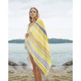 thumbnail image 2 of Yellow Nordic Style Stripes Beach Towels Oversized Super Absorbent, Yellow Gray Texture Lightweight Bath Towel Quick Dry Sets For Bathroom/Pool/Rv Camping/Beach Play/Gym Room/Picnic 23"x47", 2 of 8