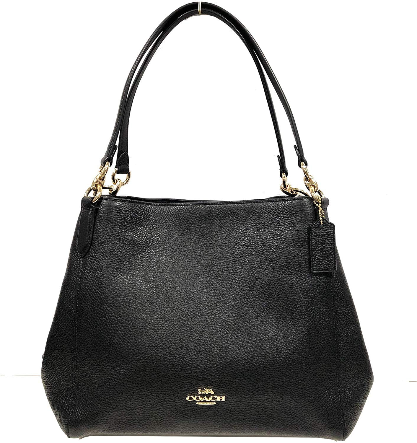 Coach - Coach F80268 Hallie Shoulder Bag in Pebble Leather Black