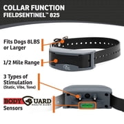 SportDOG Brand FieldSentinel 825 Remote Trainer with BodyGuard Health Alerts Worlds First Dog E-Collar with Health Monitoring Train with Static, Vibrate, and Tone Mile Range