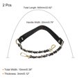 thumbnail image 2 of Uxcell 24" Iron Flat Chain Straps Purse Shoulder Bag DIY Replacement, 2Pack Black Gold, 2 of 6