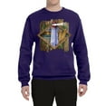 thumbnail image 2 of Wild Bobby, Living Life In The Sun Surfboards Sunsets Lighthouse Pop Culture Unisex Crewneck Graphic Sweatshirt, Purple, Large, 2 of 3