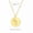Apr(DAISY), variant on Women Stainless Steel Birth Month Flower Necklace Round Pendant Chain Gold-Feb(VIOLET)