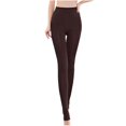 thumbnail image 5 of Sakmal Fleece Lined Tights 80D Coffee Pantyhose Winter Women's Tight, 5 of 5