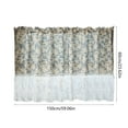 thumbnail image 3 of Vfedsrsge Floral Lace Tiered Window Valance, 59x24 Inch Multicolor Polyester Light Filtering Curtain for Kitchen Bathroom Cafe, Easy Care Pet Friendly Home Decor, 3 of 6