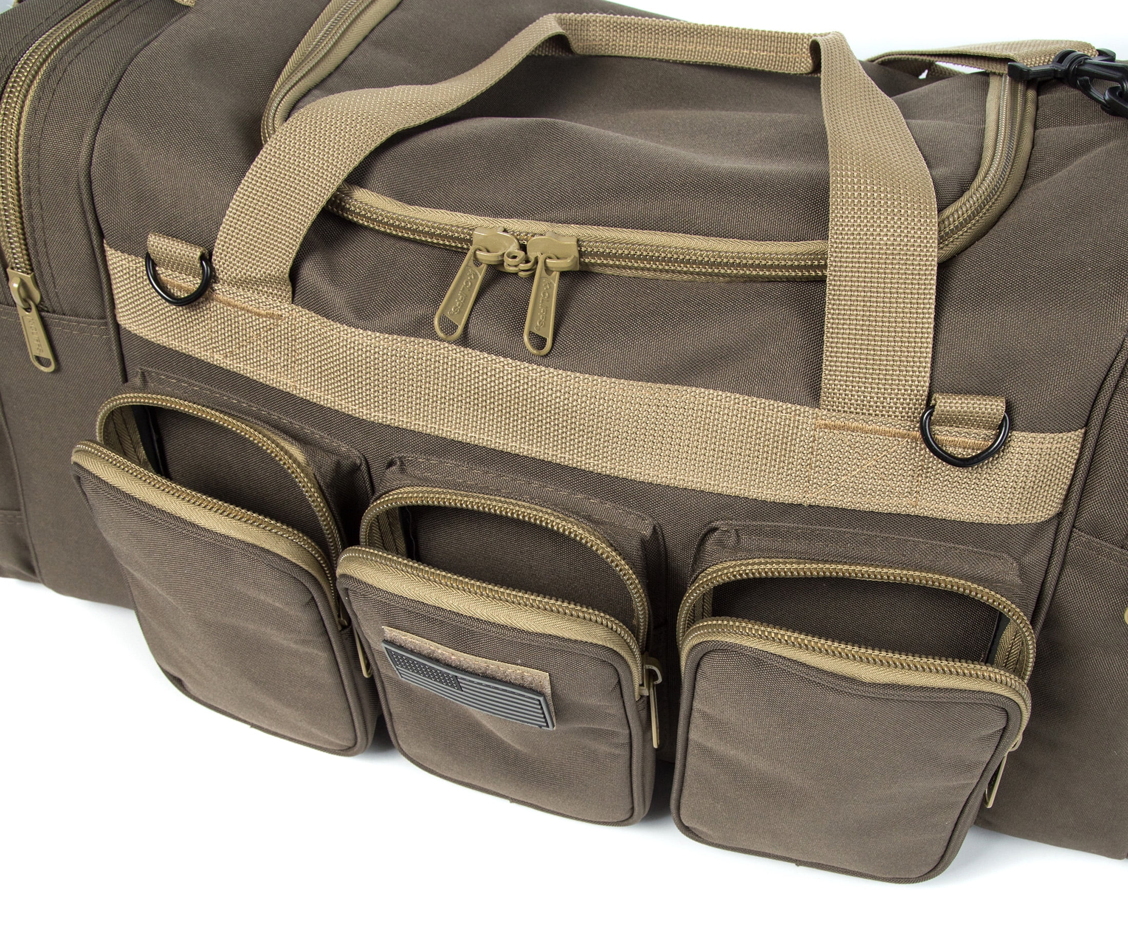 K-Cliffs Heavy Duty Duffel Sports Gear Gym Tote Outdoor Range Equpment Bag High Quality Travel Weekender Medium 27 inch Khaki