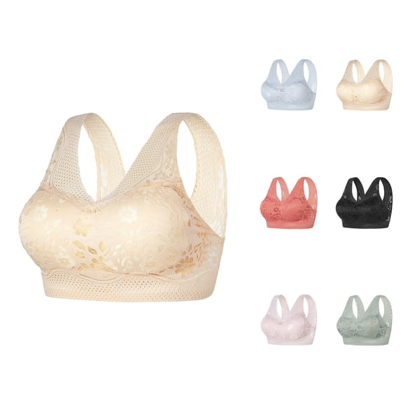 Cooling Bras for Women Lace Seamless Racerback Wireless Push Up Sleeping Sports Yoga Bralettes Everyday Bra