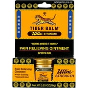 Tiger Balm Ultra Strength Rub Balm, Alcohol Free, Cruelty Free, 0.63 Ounce Pack of 6