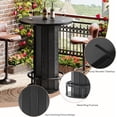 thumbnail image 6 of Tribesigns 39.4” H Round Wood Bistro Pub Table for Dining and Cocktails, with Metal Ring Footrest, Ideal for Small Spaces, Black, 6 of 10