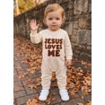 thumbnail image 6 of RUINIXCW Jesus Loves Me Newborn Baby Boy Girl Spring Fall Winter Outfit Romper Infant Christian Clothes Letter Embroidery Long Sleeve Jumpsuit, 6 of 10