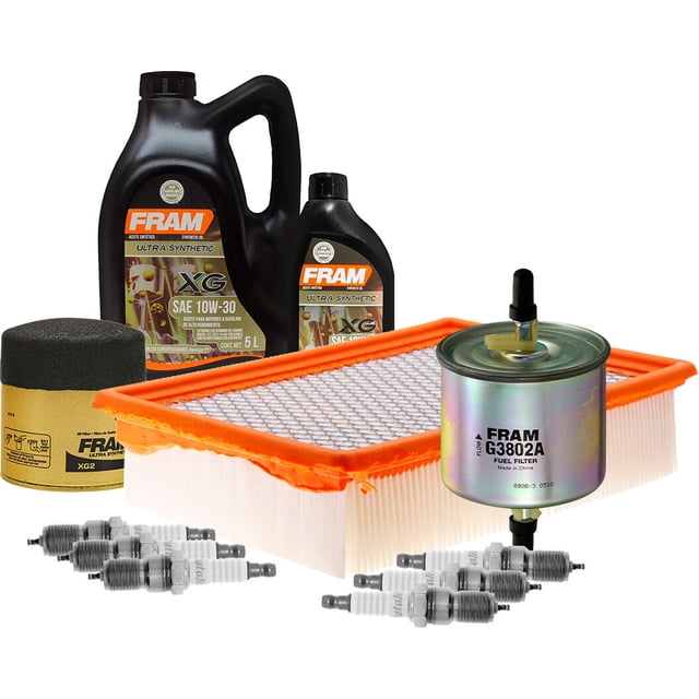 Kit De Afinación Con Aceite 10W30 Sintético, Bujías Platino, Filtro De Aire, Filtro Para Aceite Sintético Y Filtro De Combustible 11 Piezas Compatible con Mercury Sable V6 3.0L 2000