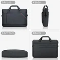 thumbnail image 3 of 15 - 15.6 Inch Laptop Shoulder Bag for Man Work Briefcase Slim Computer Carrying Case Handbag with Shoulder Strap, 3 of 6