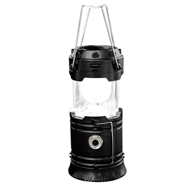 Lampe de Tente à DEL USB Solaire Rechargeable Lampe de Camping Multifonction Lanterne Cheval Lampe de Camping Extérieur Urgence Lanterne Cheval Portable