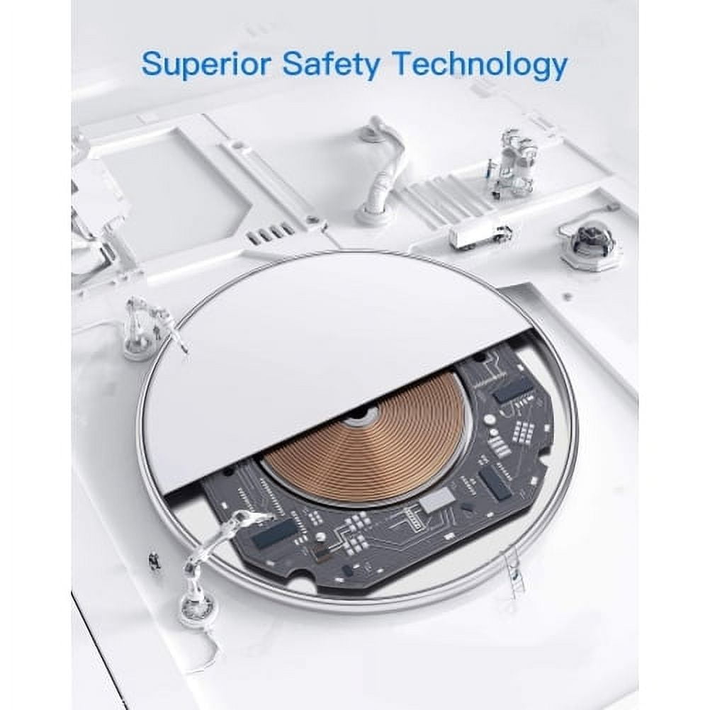15W Wireless Charger for iPhone 15/Pro/Max/Plus - Fast Charging Pad Slim Quick Charge White for iPhone 15/Pro/Max/Plus