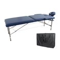 thumbnail image 3 of Cama de belleza, mesa de SPA portátil con reposabrazos, altura ajustada, mesa de extensiones de pestañas de belleza plegable de acero inoxidable azul con bolsa, 3 of 8