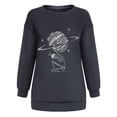 thumbnail image 5 of Sudadera extragrande de lana de manga larga con cuello redondo y estampado de calavera para mujer Pompotops gfhjh16707, 5 of 5