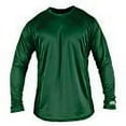 thumbnail image 3 of Mens Long-Sleeve Crew Neck Performance Shirt, Dark Green, Size Small, 3 of 3