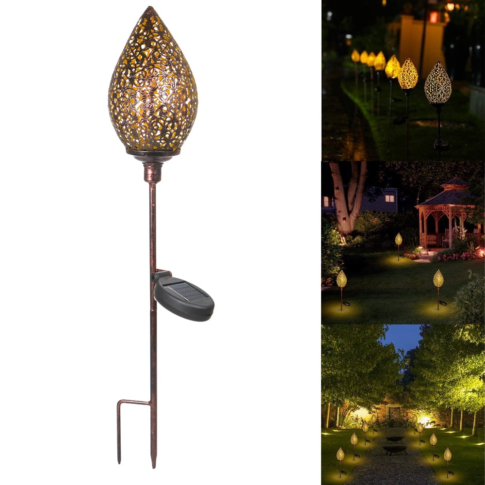 Houkiper Garden Solar Lights Pathway Outdoor Solar Stakes Lights