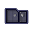 thumbnail image 7 of BOCCHI 1506-010-0120 Dual-Mount Fireclay 33" Double Kitchen Sink Sapphire Blue, 7 of 7