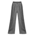 thumbnail image 6 of Karymi Summer Outfits Elastic High Waist Plaid Wide Leg Pants, Casual Checkered Trousers with Side Pockets, Lightweight Palazzo Pants Sweatpants Women, 6 of 7