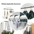 thumbnail image 4 of Black Stainless Steel Rust Resistant Double Hooks Smooth Slide Secure Hold Shower Curtain Hooks 20 Count, 4 of 6