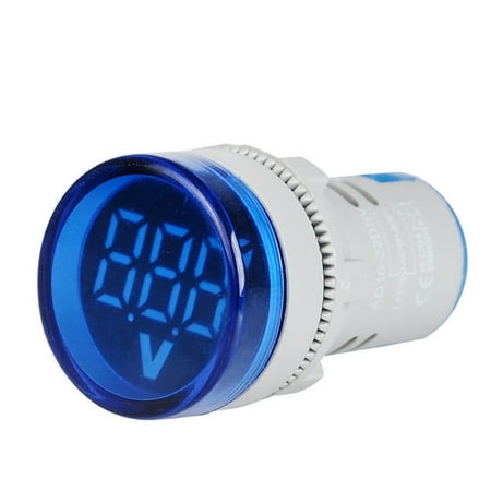 22mm LED Digital Display Gauge Volt Voltage Meter Indicator Signal Lamp Voltmeter Lights Tester Combo Measuring Range 60-500V