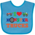 thumbnail image 3 of Inktastic I Love Trucks Boys or Girls Baby Bib, 3 of 4