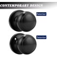 thumbnail image 5 of Knobelite Round Passage Door Knob Adjustable Black Finish,10 Pack, 5 of 7