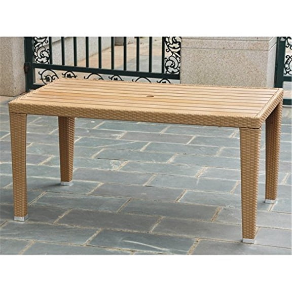 International Caravan Patio Dining Table in Honey Pecan